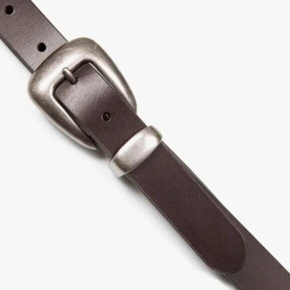 NWT Lucky Brand Brown Genuine Leather Women's Stud Western Belt Size L - Picture 5 of 9